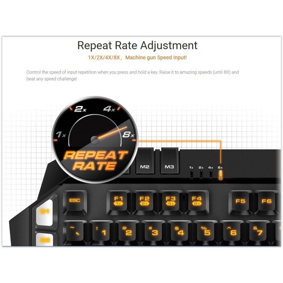 Cougar 500K Backlit 1000 Polling Rate Gaming Keyboard, with Mouse USB Pass thru - Picture 4 of 16